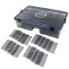 Pro Tackle Lure Box, Shallow Bait Box, Artificial Bait Box, Tackle Box, Grey, Waterproof (Deep - 35.5 x 23 x 9.2 cm)