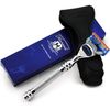 Premium Stainless Steel Shaving Razor & Genuine Leather Protective Case | Men's Wet Shaving Classics | Grooming Must-Have Perfect for Travel