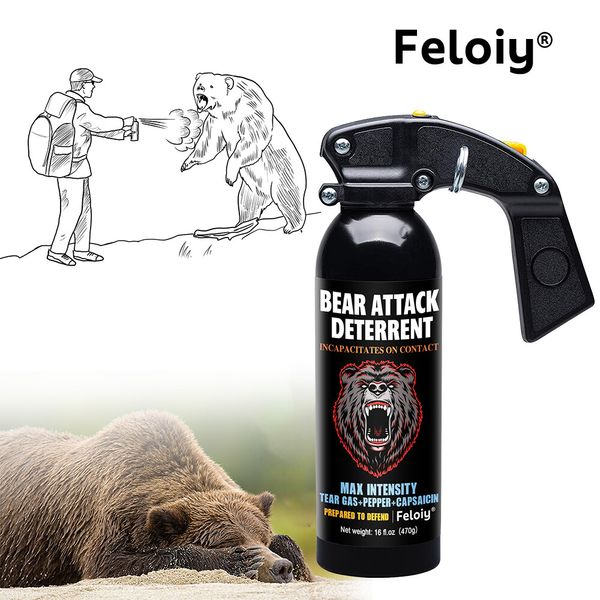 Feloiy Bear Repellent Spray Self Defense Security Protection 16 oz 35 Ft