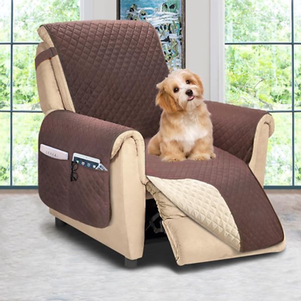 Reversible Recliner Chair Cover, Sofa Slipcover for Dogs, 3 Cushion Couch