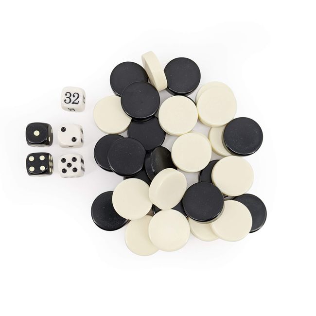 Replacement Set of Stones & Cubes for SONDERGUT Backgammon Deluxe