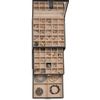 Glenor Co Earring Organizer Holder - 75 Small & 4 Large Slots Classic Jewelry Box with Drawer & Modern Closure, Mirror, 4 Trays Earrings, Ring or Chain Storage - PU Leather Case - Black