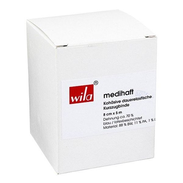 MEDIHAFT Binde 8cmx5m blau 1 St