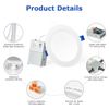 12 Pack 12W 6 Inch Ultra Thin LED Ceiling Lights Slim with Junction Box, US Ship
