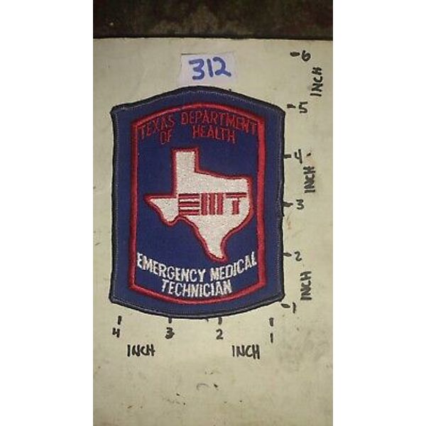 sew on patches vintage Texas Department Of Health EMT