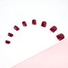Invogue Wine Red Square Nails (24 Pieces)