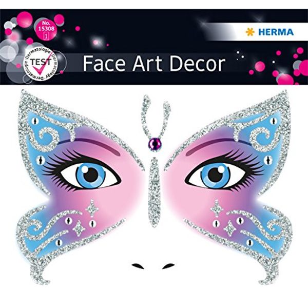 Face Art Sticker Butterfly 1Bl 1Pack