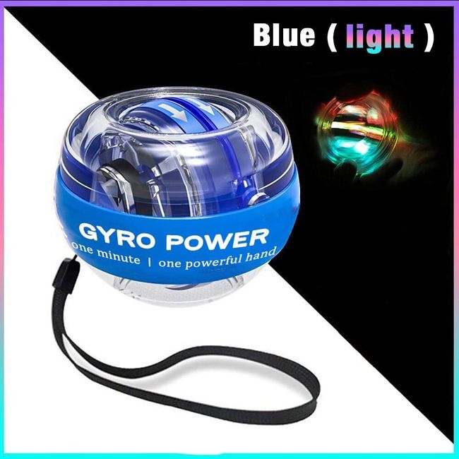 Auto-Start LED Power Gyro Force Wrist Hand Ball Arm Exerciser Relieve  Pressure