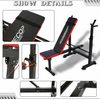 330lbs Weight Bench Foldable Adjustable Olympic Workout Bench Full Body Exercise