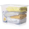 JMS we create smile [Pack of 3] Home Office Clear Plastic Stackable Storage Boxes With Lids (80 Litre)