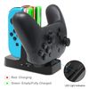FYOUNG Charging Dock Station Compatible With Pro Controller/Joy Cons for Switch/Lite/OLED - Controller Charger With Type-C Cable - Black