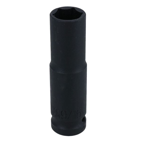 9/16in Double Deep Impact Imperial SAE Socket 1/2in Drive 6 Sided Single Hex