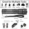 Super-Bright  90000LM LED Tactical Flashlight With Rechargeable Battery