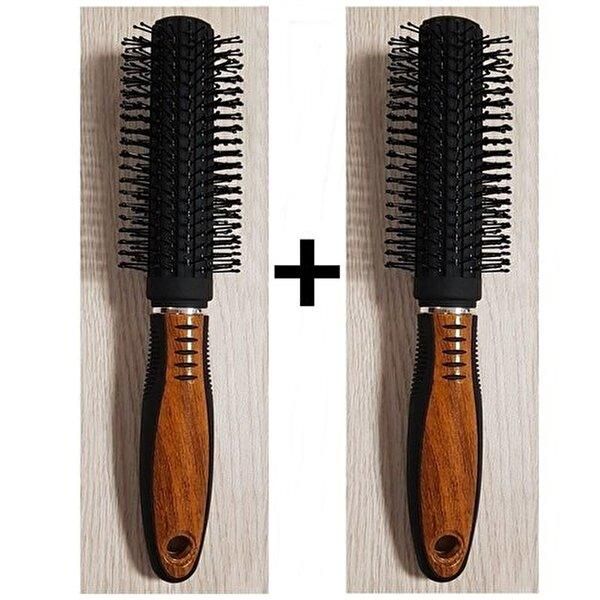 SP_Patterned Wood Hair Roll Comb 2 Hair Brush_WACE8FE