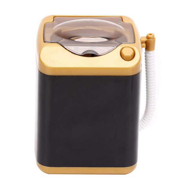 xuuyuu.. Pretend Play Mini Washing Machine, Educational Toy, Makeup Brush, Etc., Washing Machine Toy, Portable, Cute, Realistic (Gold)