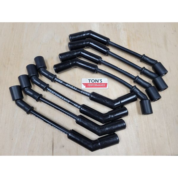 Ton's 10mm Ceramic LS All Black Spark Plug Wire Set 45 Chevy Corvette Camaro GMC