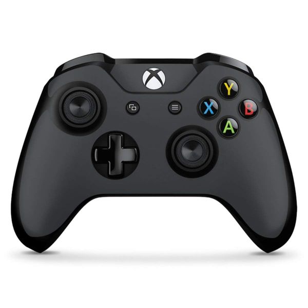 DeinDesign Skin kompatibel mit Microsoft Xbox One X Controller Folie Sticker einfarbig schwarz Farbe