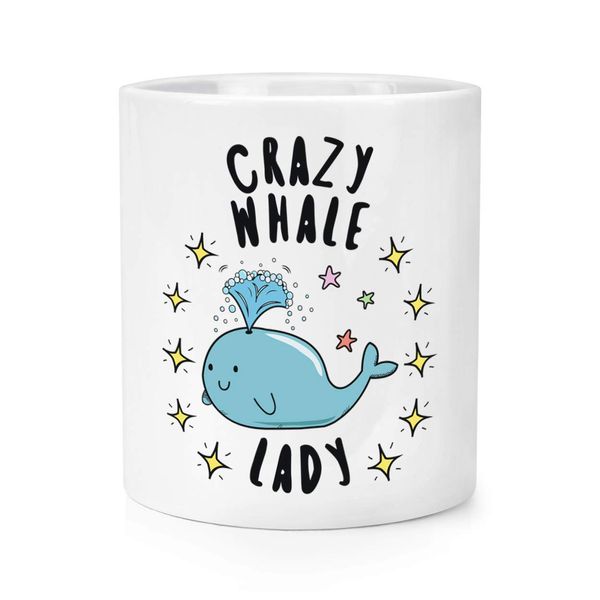Crazy Whale Lady Stars Makeup Brush Pencil Pot