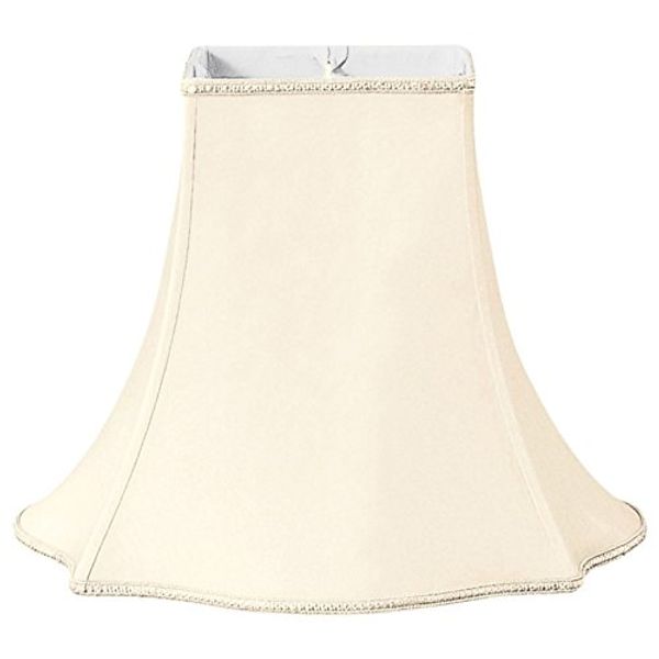 Royal Designs Fancy Square Designer Lamp Shade, Eggshell, 5.5 x 12 x 10