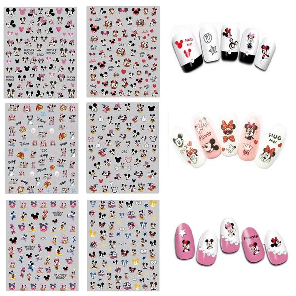 12 Fogli Cartoon Nail Art Sticker, Cartoon Nail Art Decals,Kawaii Anime Decorazione Adesivi Per Unghie, Adesivi Nail Art Decals 3D Autoadesivi, Decalcomanie per Bambini Donne Manicure Decorazione