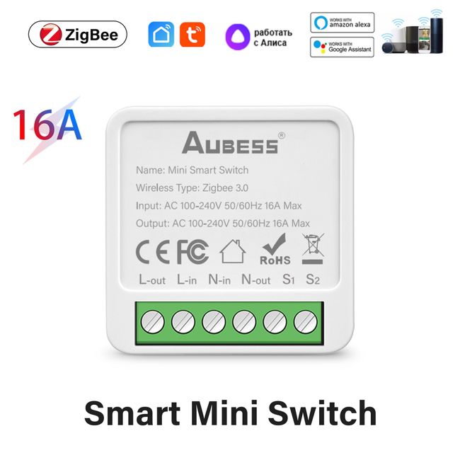 AUBESS Tuya Zigbee Smart Plug Work with  Alexa Google Home Yande