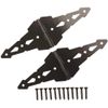 8 In. Black Heavy Duty Decorative Strap Hinges (2-Pack)-Everbilt-18105