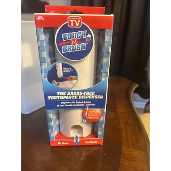 Touch N Brush Hands-Free Toothpaste Dispenser W/Sonic 4X Toothbrush -SEEN ON TV