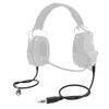 HEARFALCOM Tactical Headset Accessory Dual Channel Cable Wire Adapter Compatible with TAC700 Headset (Dual Pass Cable BK)