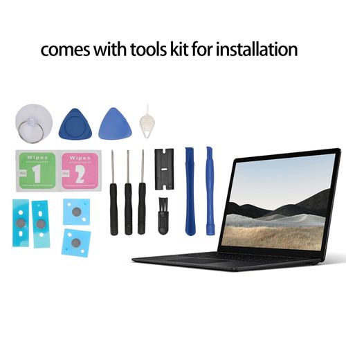 Laptop Bottom Case Feet, Anti Slip Round Dot Laptop Foot Pads with Installation Tools Kit for Surface Laptop 3rd, 4th and 5th Generation (Silver)