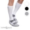 CoreSport Athletic Performance Compression Socks - 15-20mmHg Mild Graduated Compression (White, XL)