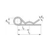 Double Coil R Clip 4.5mm - A4 (Marine Grade) Stainless - 5 Pack