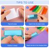 sourcing map Hanging File Folder Tabs, 2 Inch Insertable Tabs and Inserts Plastic Clear File Organizer Labels Filing for Folder Quick Identification, Orange, 50 Pcs