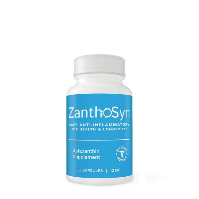 ZanthoSyn Astaxanthin, Triple Strength (12mg) x Triple Bioavailability (3X Absorption into Bloodstream), Superior Purity, Non-GMO, Major Allergen Free, No Fishy Aftertaste, 90 Vegetable Capsules