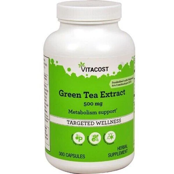 Vitacost Green Tea Extract  Standardized  500 mg  300 Capsules 3/25