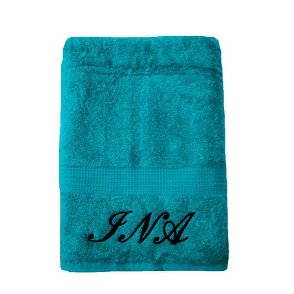 Personalised Embroidered Bath Towel Gift with Name Choice (Jade)