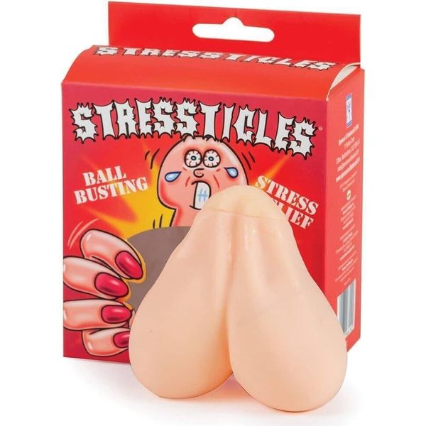 Stressticles Stress Relief Testicles Ballbag Scrotum Joke Gift Adult Novelty Toy