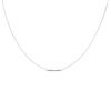 10k White Gold 0.6mm Classic Box Chain with Spring Ring Clasp - Size: