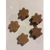 Handmade Lye Turmeric Soap Snowflake | ~14oz | 5 soap | Vanilla EO