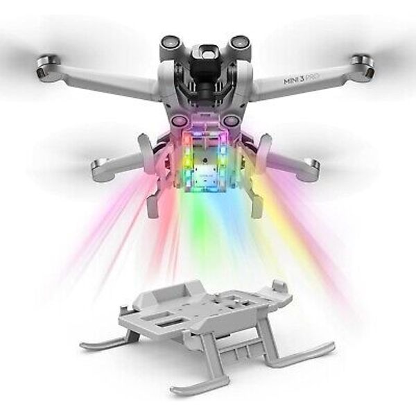 Landing Gear with Rainbow Flash LED Lights for DJI Mini 3 Pro Drone Accessories