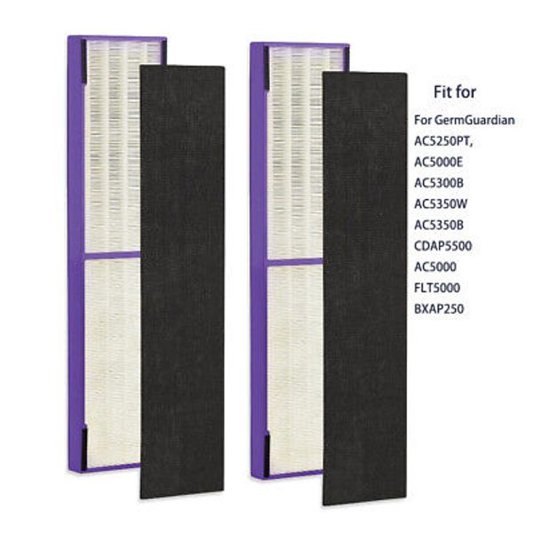 2 Set Hepa Replacement Filter for GermGuardian Air Purifier FLT5000 Air Clean