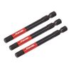 Sealey 3pc 75mm Hex 6mm Impact Power Tool Bit Set - AK8264