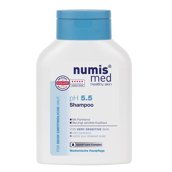 Numis Med pH5.5 Daily Shampoo for Very Sensitive Scalp, pH Balanced Gentle Hair Cleanser for Dry Itchy Scalp, Moisturizing and soothing hair, Restoring Natural Scalp Skin Balance - New