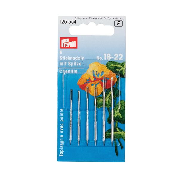 Prym Embroidery Needles With Tapering Tip And Gold Eyelet