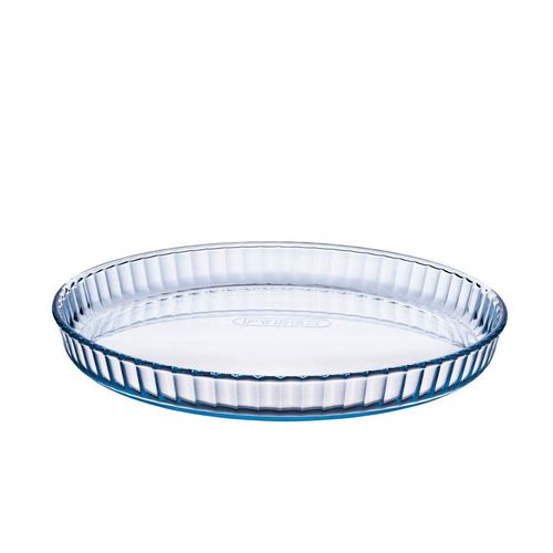 Pyrex Prep & Bake Glass Fluted Flan Tart Dish - High Heat Resistance Borosilicate Glass - 27.8 x 3.5 cm, 1.4 litres
