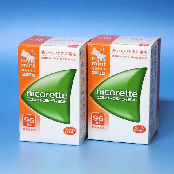 【指定第2類医薬品】ニコレットフルーティミント 96個 ×2