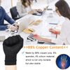 Non-Slip Copper Arthritis Compression Gloves Full Finger - L Fits 4" Palm Width