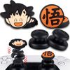 PlayRealm NO Falling Off Thumbstick Extender x 2 & Thumb Grip x 4 for PS5 & PS4 Controller (Goku)