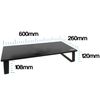 TekBox Single & Double Monitor Riser Stand for 1 or 2 Computer Screens on Desk (2x Single Riser)
