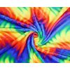 Super Soft Cuddle Fleece Digital Print Fabric Material Rainbow Wave 5MTR