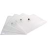 Pack of 12 Clear A5 Press Stud Plastic Document Wallets